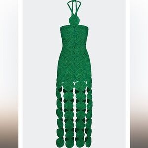 Simon Miller Beep Beep Dress in Gummy Green knit metallic